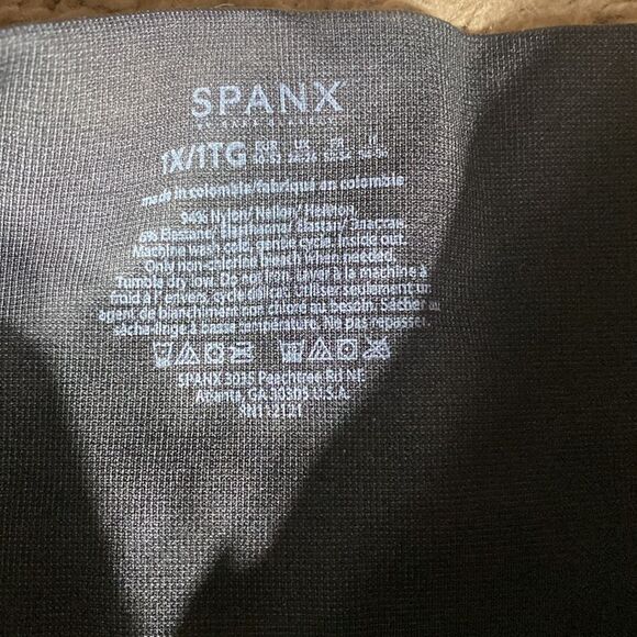 Spanx look at me now seamless moto leggings black/grey new 1x - Picture 8 of 9